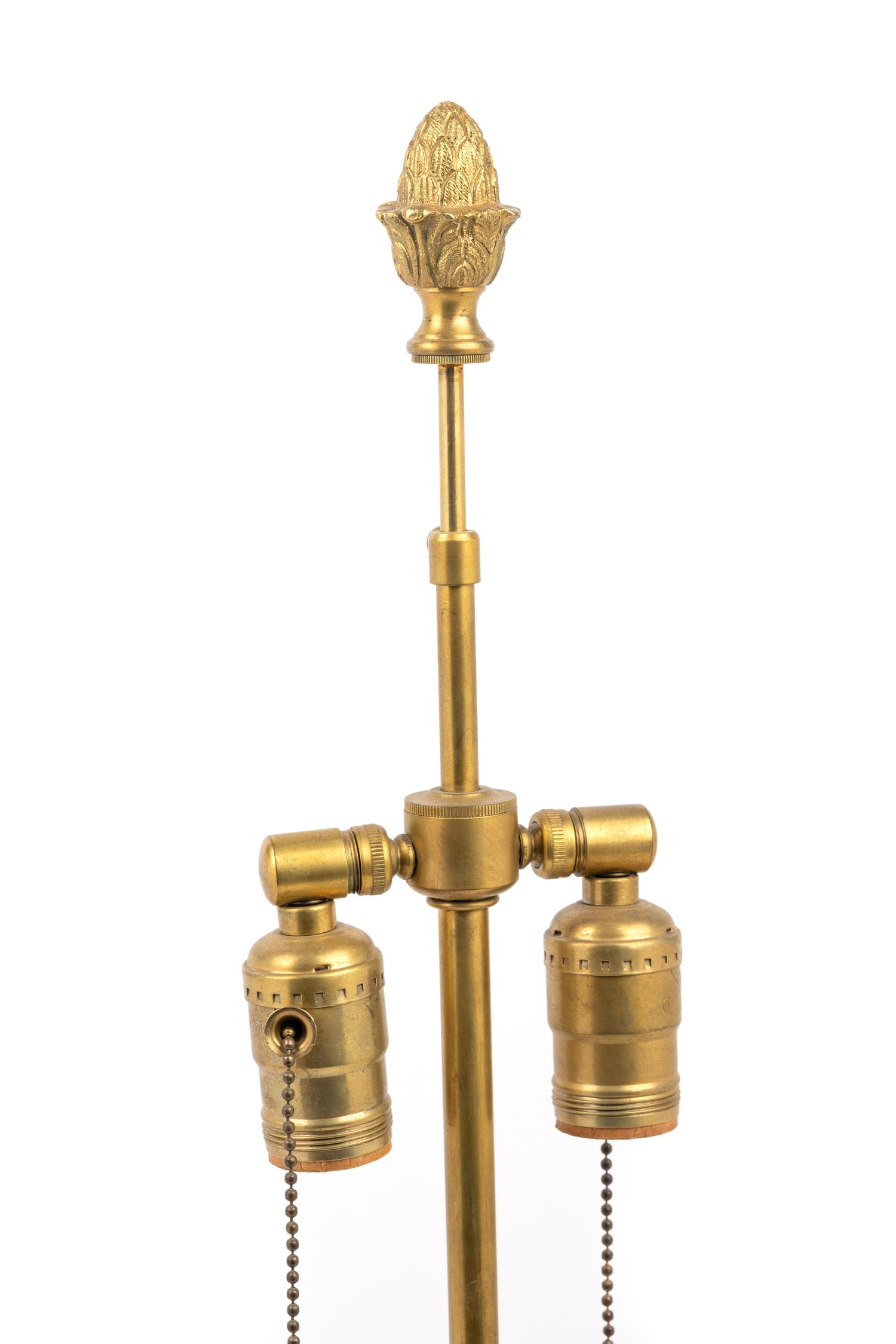 A Gilt Metal Mounted Rock Crystal Table Lamp