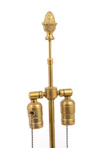 A Gilt Metal Mounted Rock Crystal Table Lamp