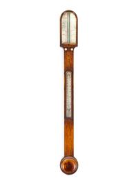 An English Mahogany Stick Barometer