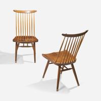 George Nakashima for Widdicomb, Two "Origins" Dining Side Chairs