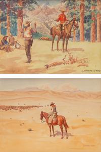 Two Works: Arrest of the Outlaw and At the Roundup