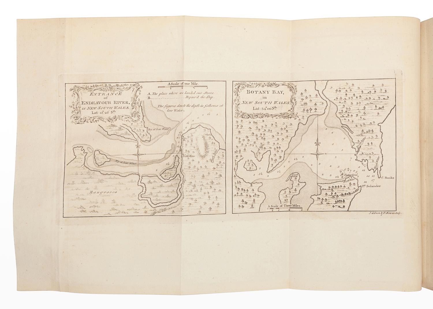 [COOK, James (1728-1779)]. -- [FIRST VOYAGE]. John HAWKESWORTH (1715-1773). An Account of the Voyages undertaken by the order of His Present Majesty for making Discoveries in the Southern Hemisphere, and successively performed by Commodore Byron, Captain Wallis, Captain Carteret and Captain Cook, in the Dolphin, the Swallow, and the Endeavour; drawn up From the Journals which were kept by several Commanders, And from the papers of Joseph Banks, By John Hawkesworth . London: W. Strahan and T. Cadell, 1773.