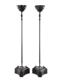 A Pair of Neoclassical Style Cast Metal Torchères