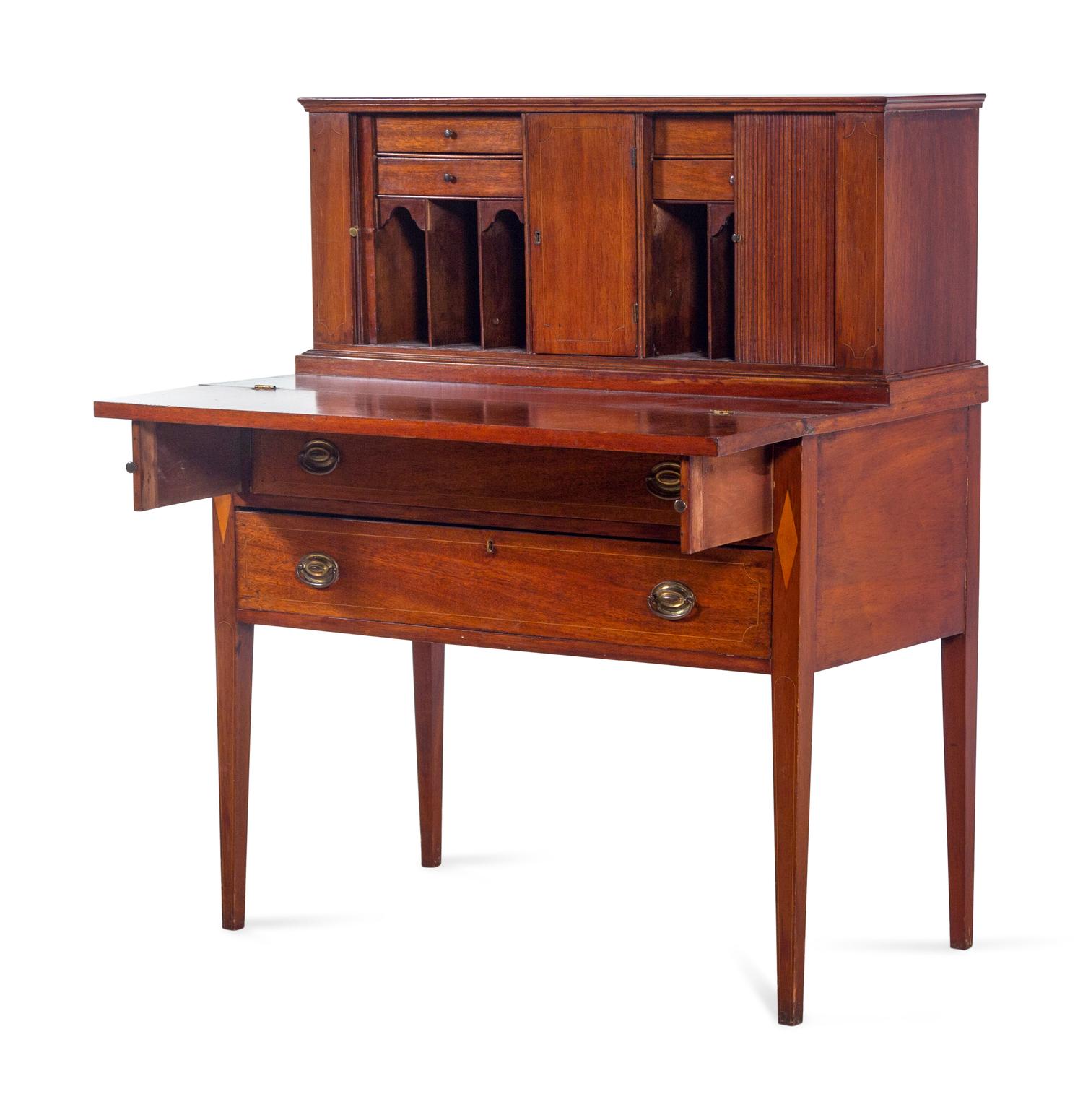 A Federal Mahogany Secretary Desk