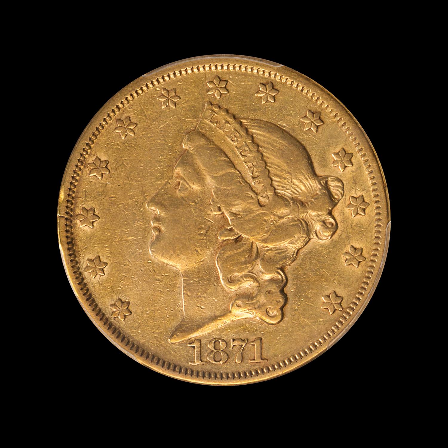 A United States 1871 Liberty Head $20 Gold Coin