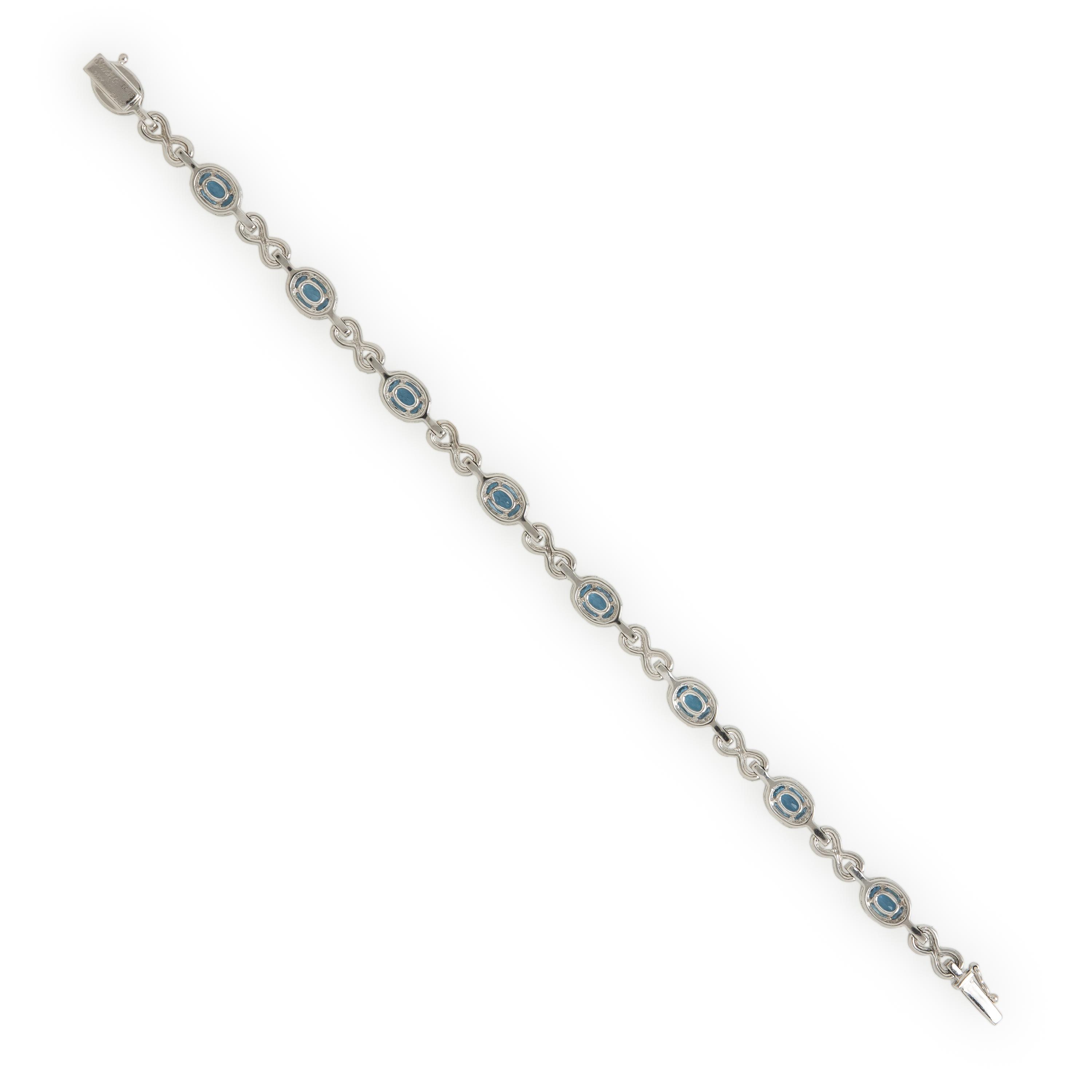 Simon G., White Gold, Diamond and Aquamarine Bracelet
