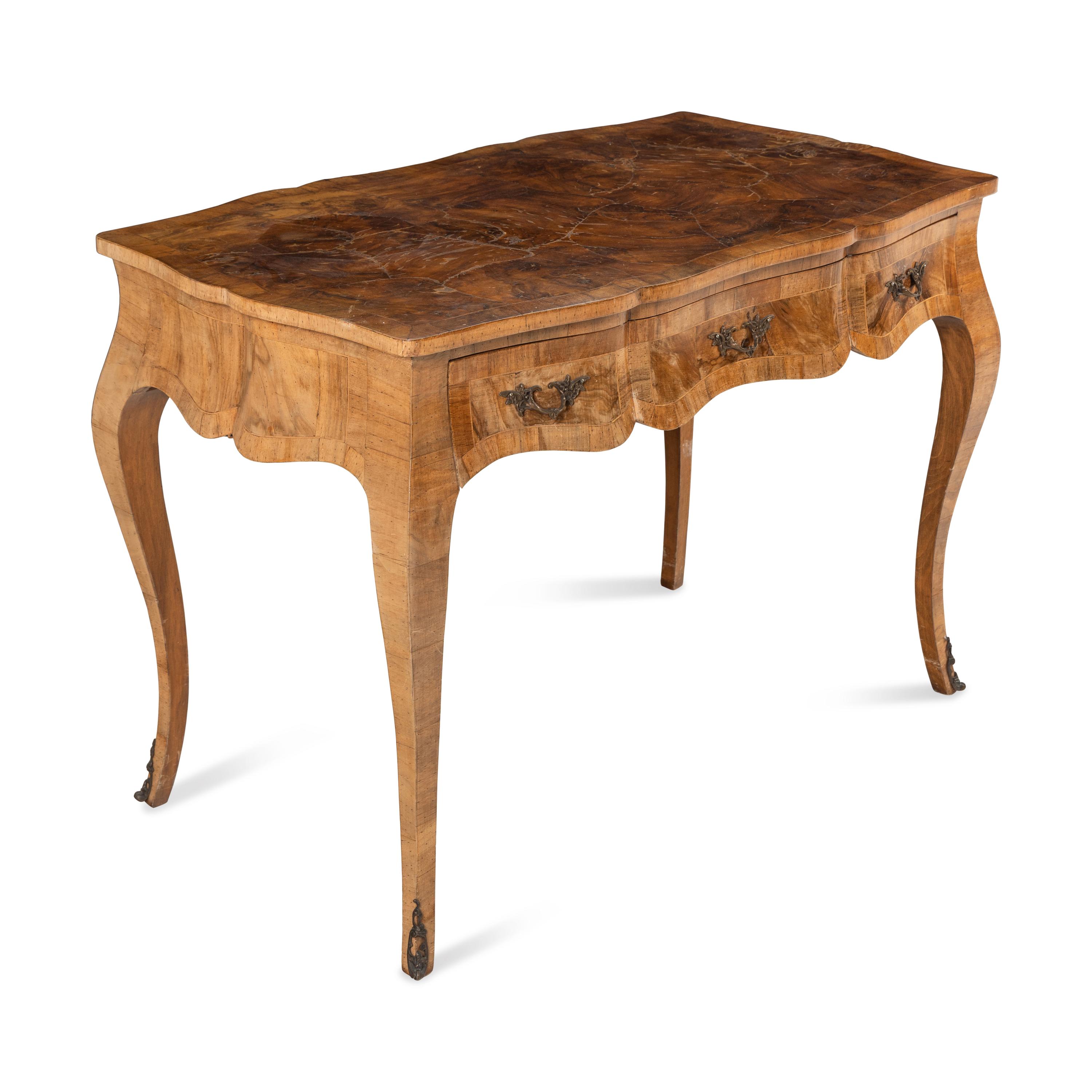 An Italian Olivewood Library Table