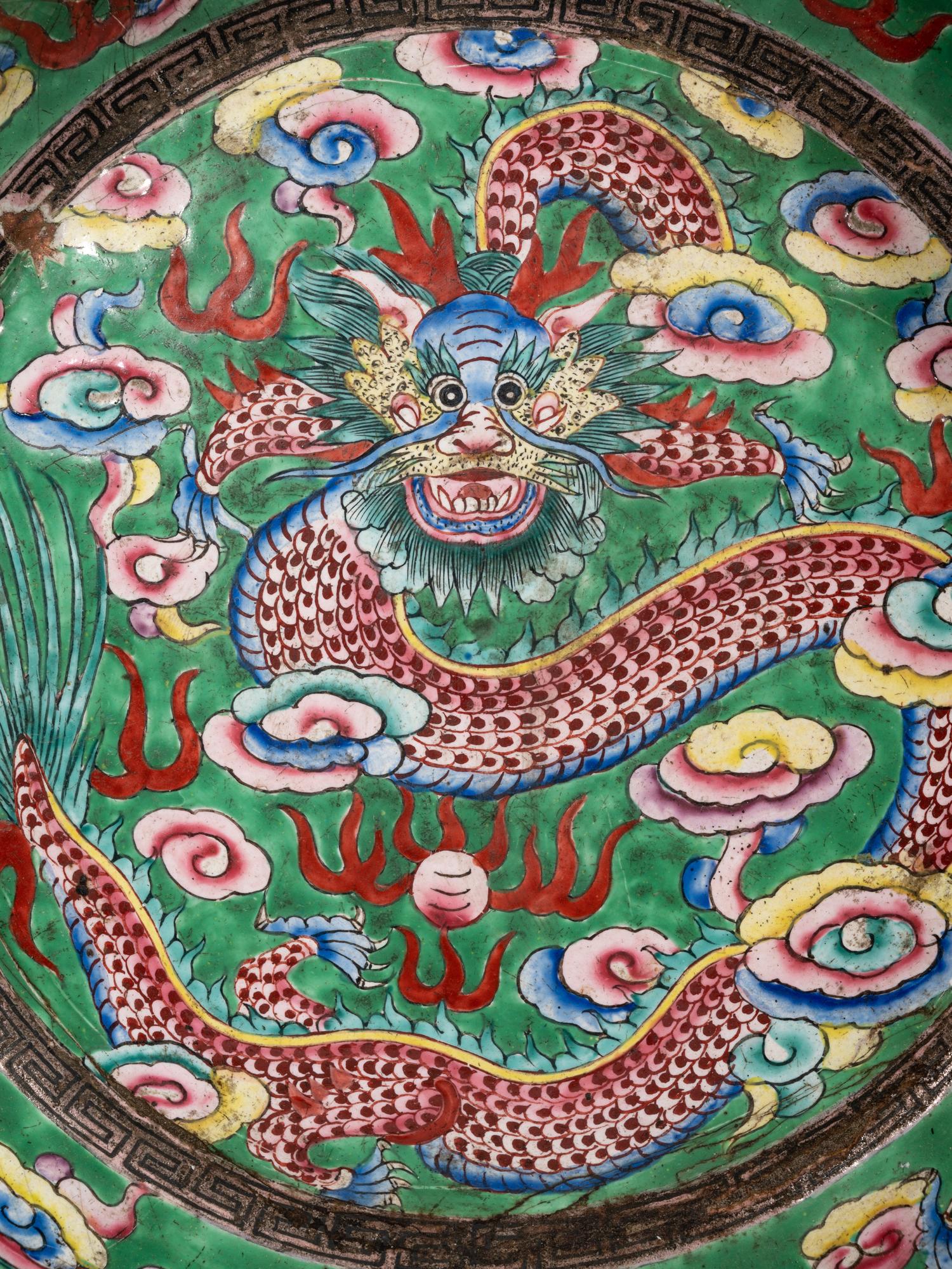 Three Chinese Canton Enamel on Copper Articles
