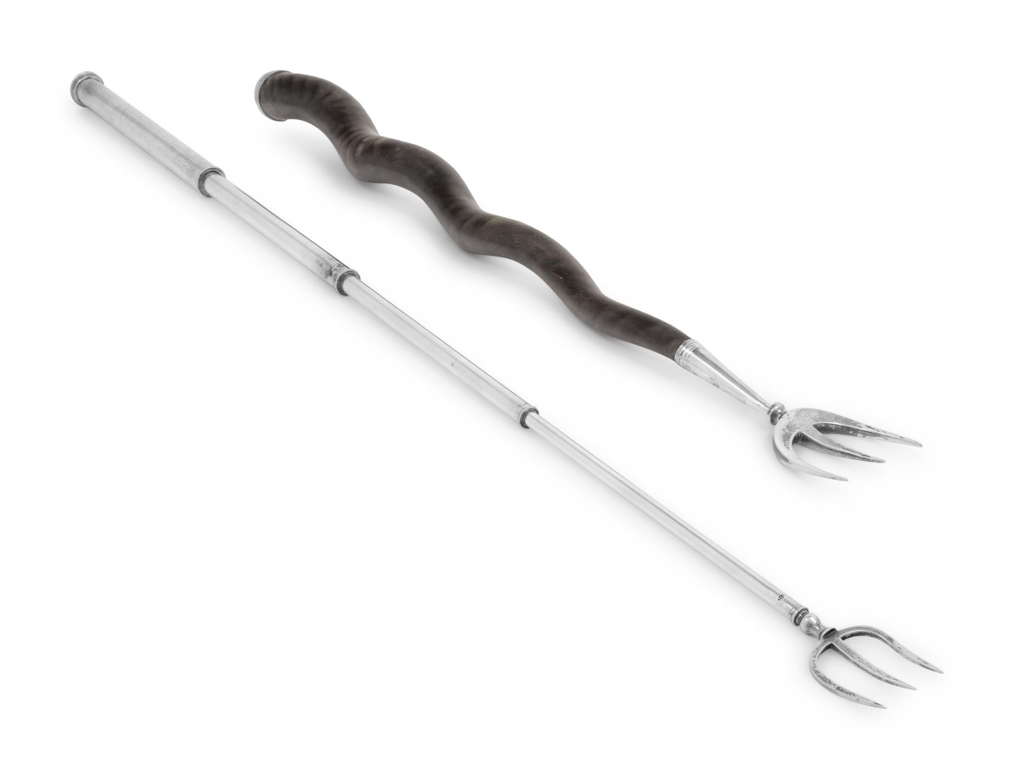 A George III Silver Telescopic Toasting Fork