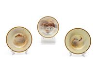 Seventeen Hand Painted Royal Doulton Fish Plates
