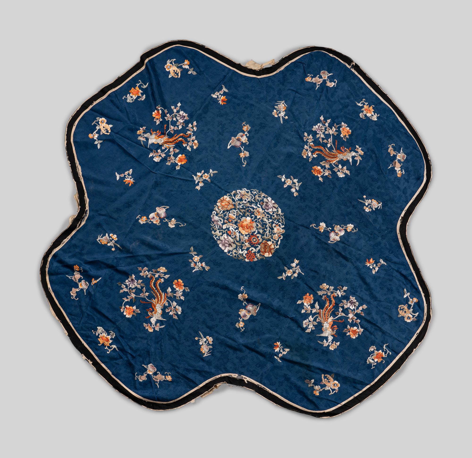 Two Chinese Embroidered Silk Panels