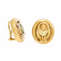 Bicolor Gold and Peridot Earrings
