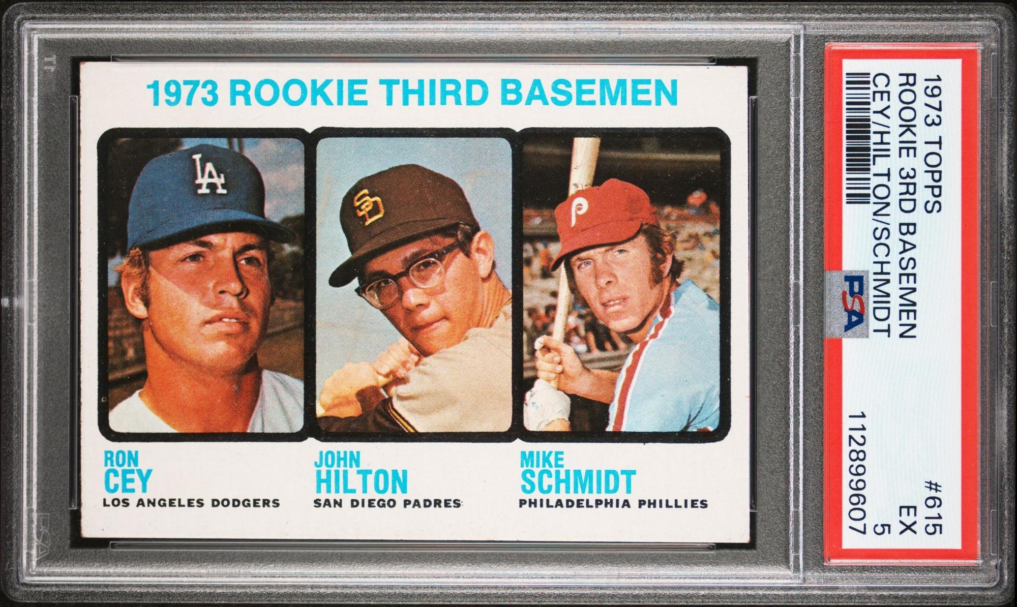 A 1973 Topps Mike Schmidt Rookie Baseball Card No. 615 (PSA 5 EX)