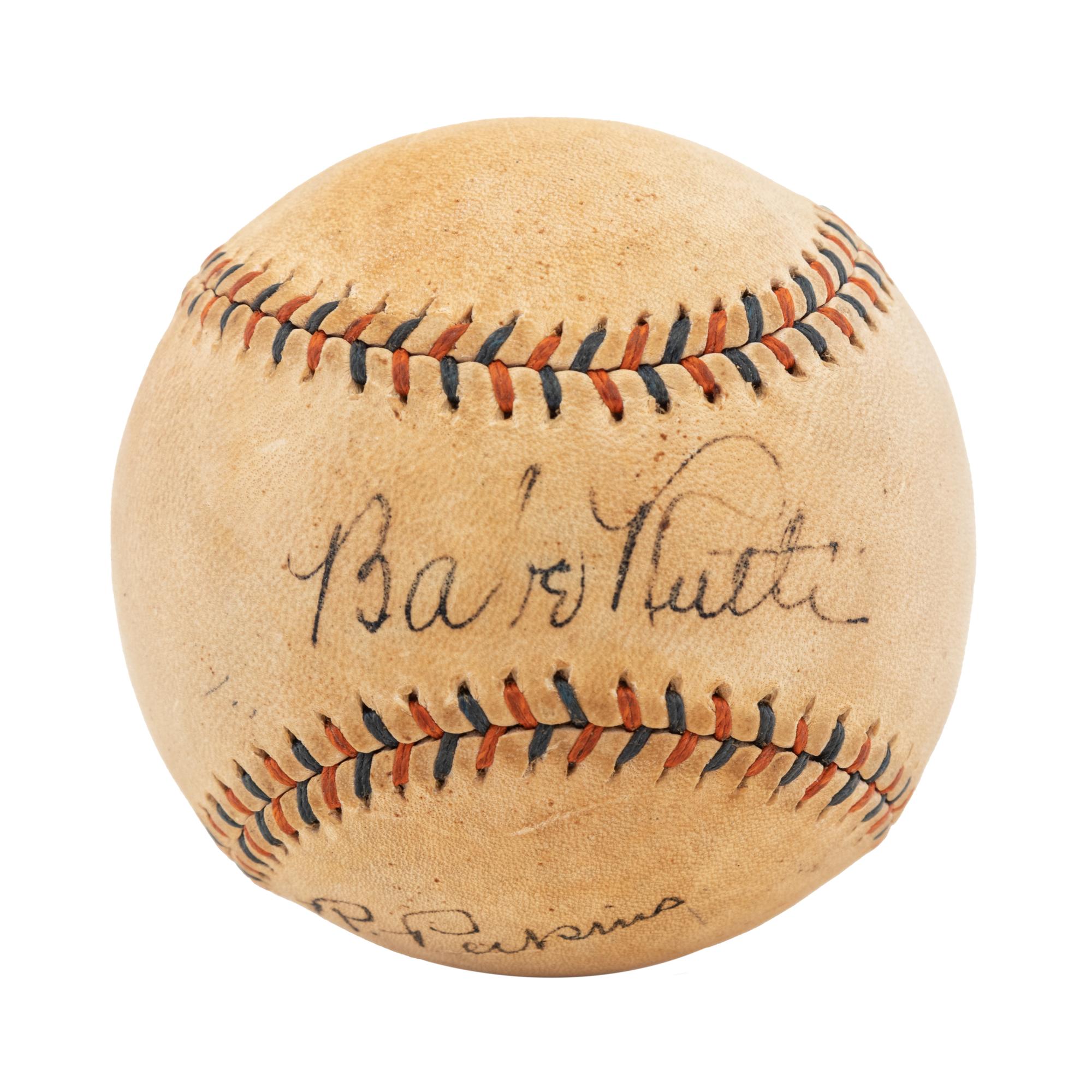 A 1930s Babe Ruth and Lou Gehrig Signed Babe Ruth Home Run Special Spalding Baseball (JSA Letter)