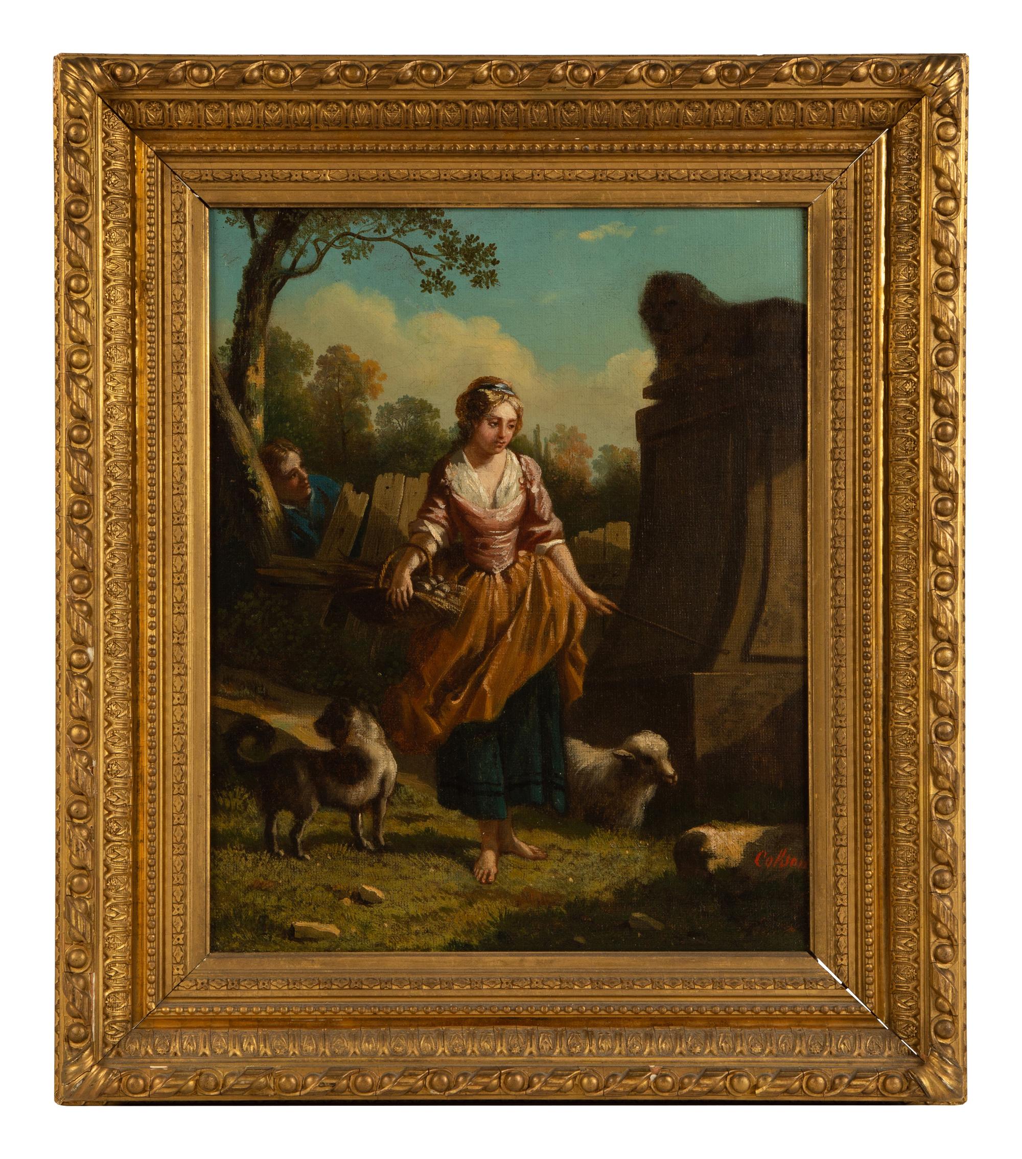 A Lady with a Dog and Lambs