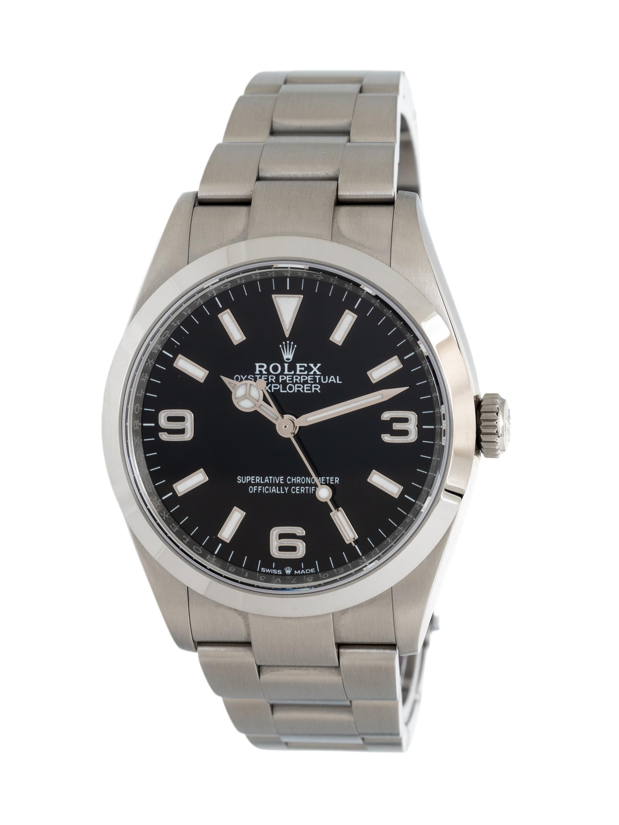 ROLEX, REF. 124270 STAINLESS STEEL 'EXPLORER' WATCH, BOX & PAPERS