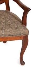 A Set of Five Carved Wood Lotus Flower Armchairs in the Manner of Phyllis Morris