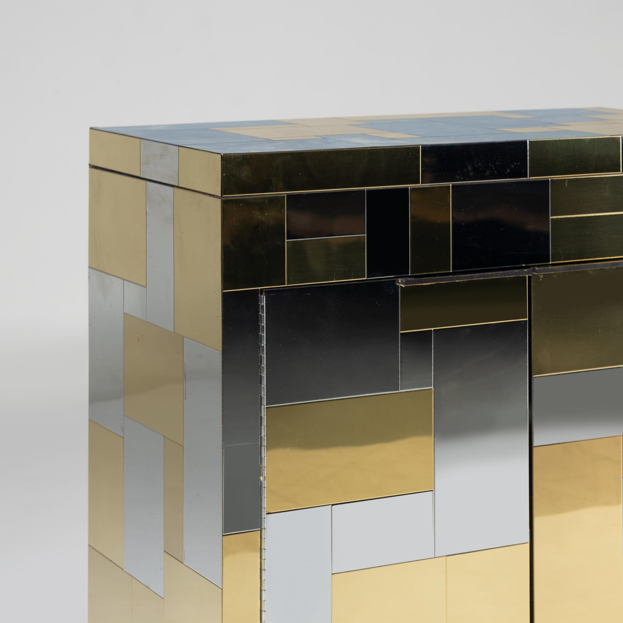 Cityscape bar cabinet