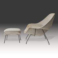 Womb chair and ottoman