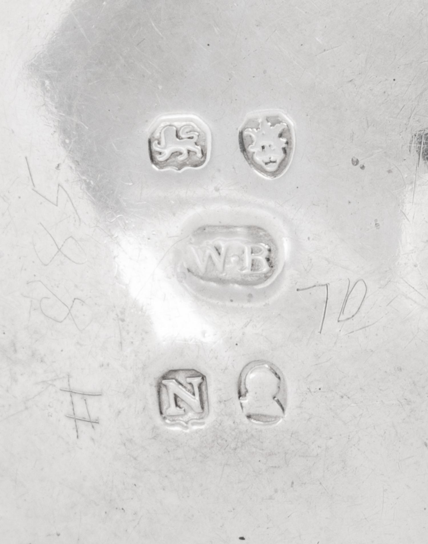 Six English Silver Open Salts with Five Other English Silver Articles