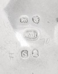Six English Silver Open Salts with Five Other English Silver Articles