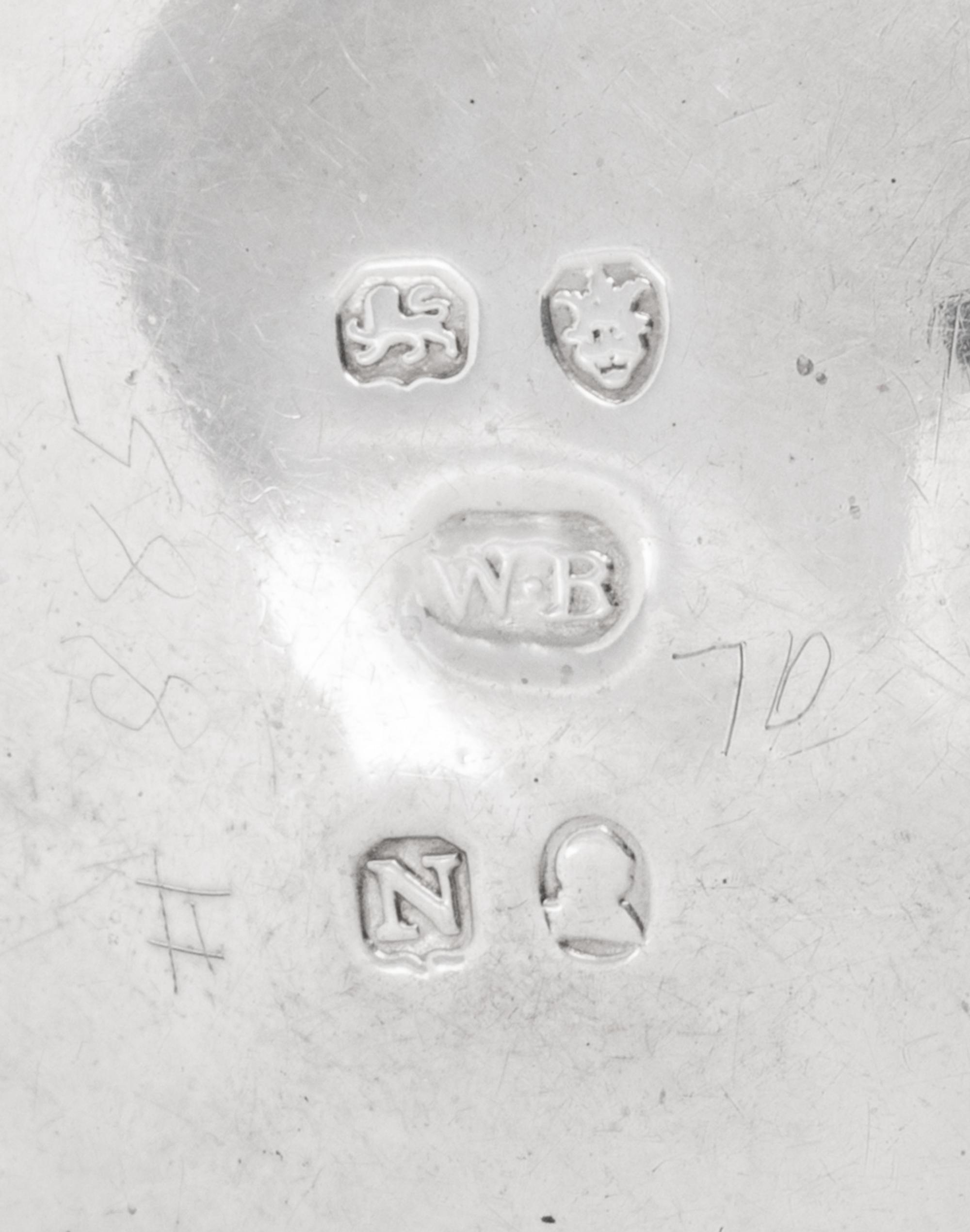 Six English Silver Open Salts with Five Other English Silver Articles