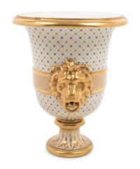 A French Parcel Gilt Porcelain Wine Cooler