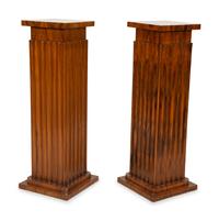 A Pair of Art Deco Style Rosewood Pedestals