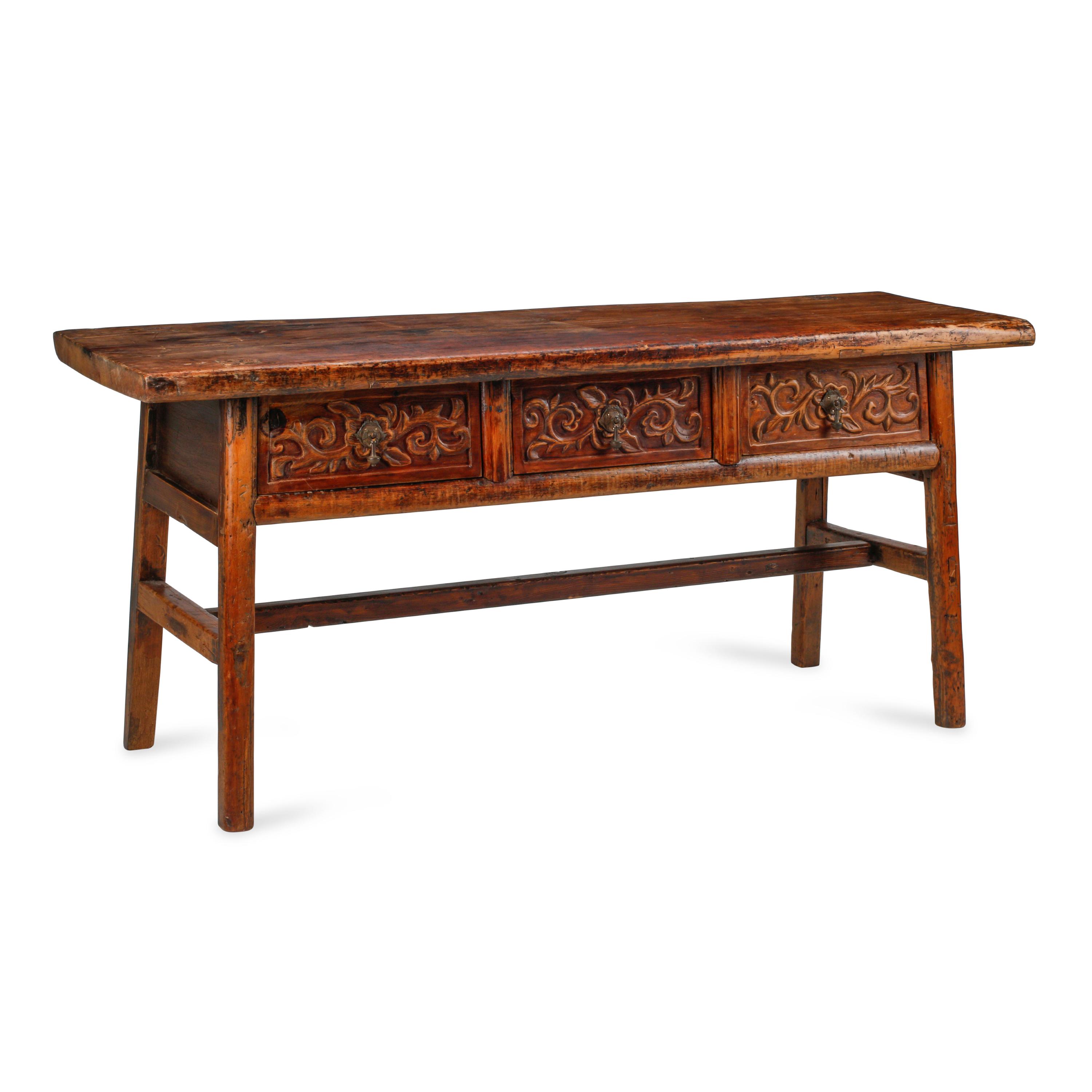 A French Provincial Walnut Console Table
