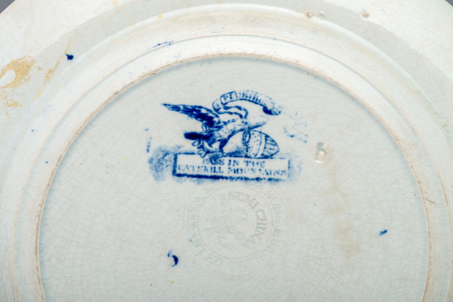 Four Wood & Sons Historic Blue Staffordshire Plates