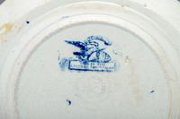 Four Wood & Sons Historic Blue Staffordshire Plates
