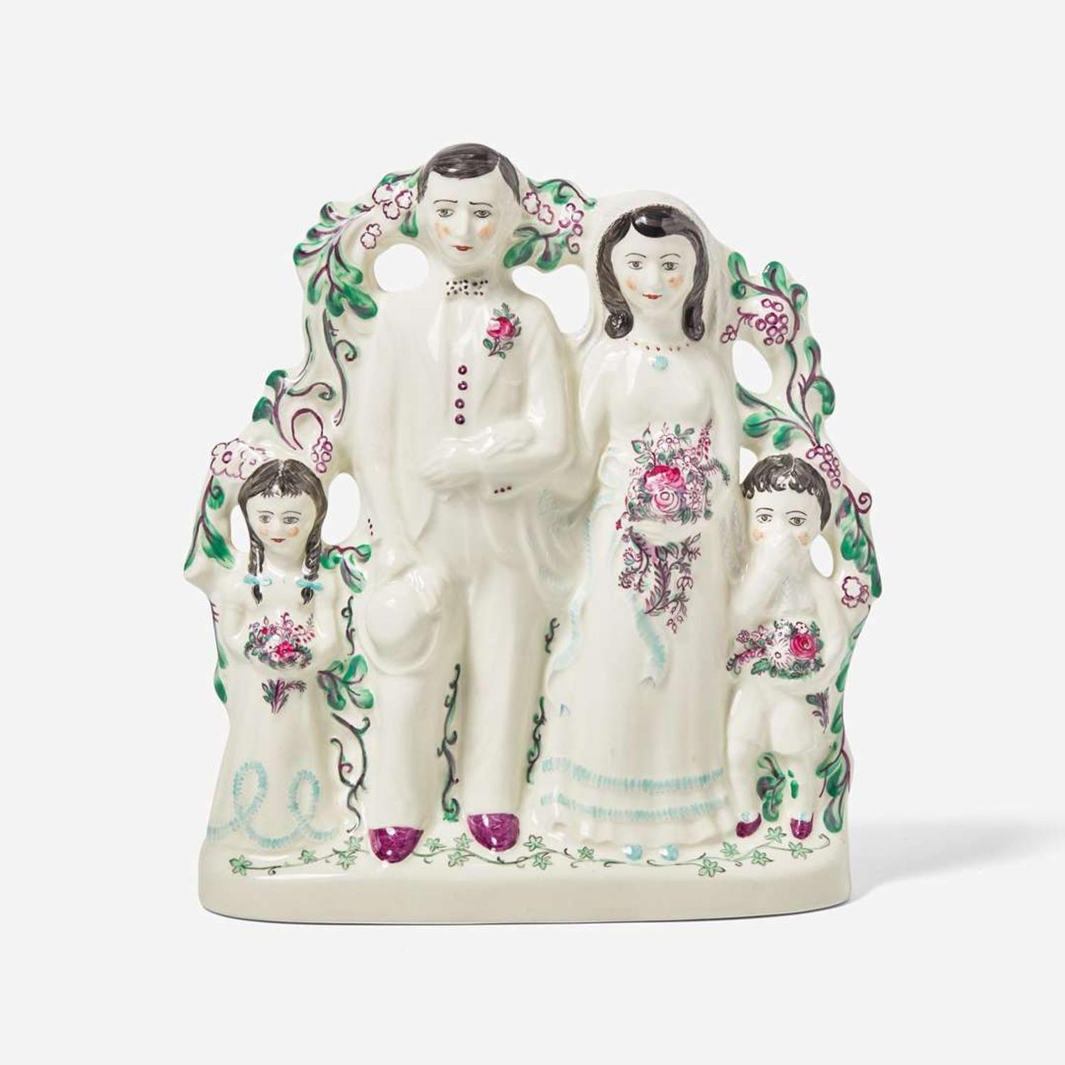 A Wedgwood Queensware "Bridal Group" Figural Group UK, circa 1950