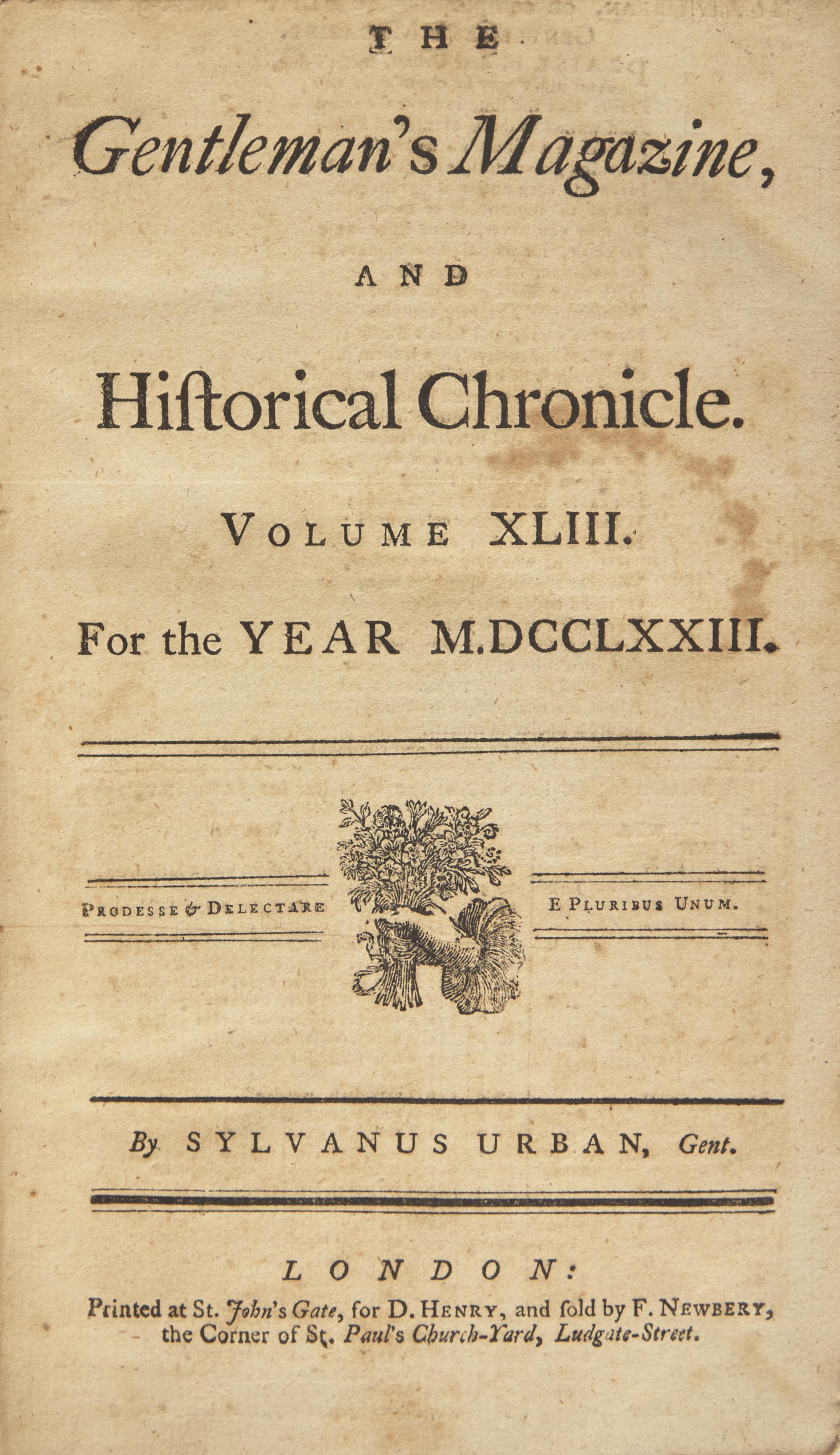 [African-Americana] [Wheatley, Phillis] Urban, Sylvanus. Phillis Wheatley's Fourth Published Poem "On Recollection"