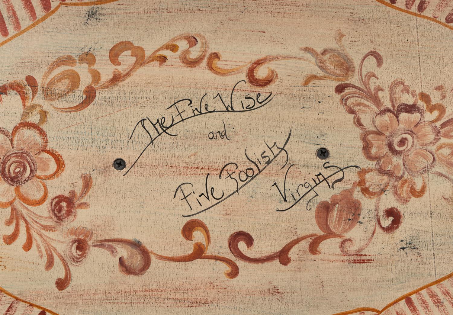 A Northern European Style Painted Box and Stand