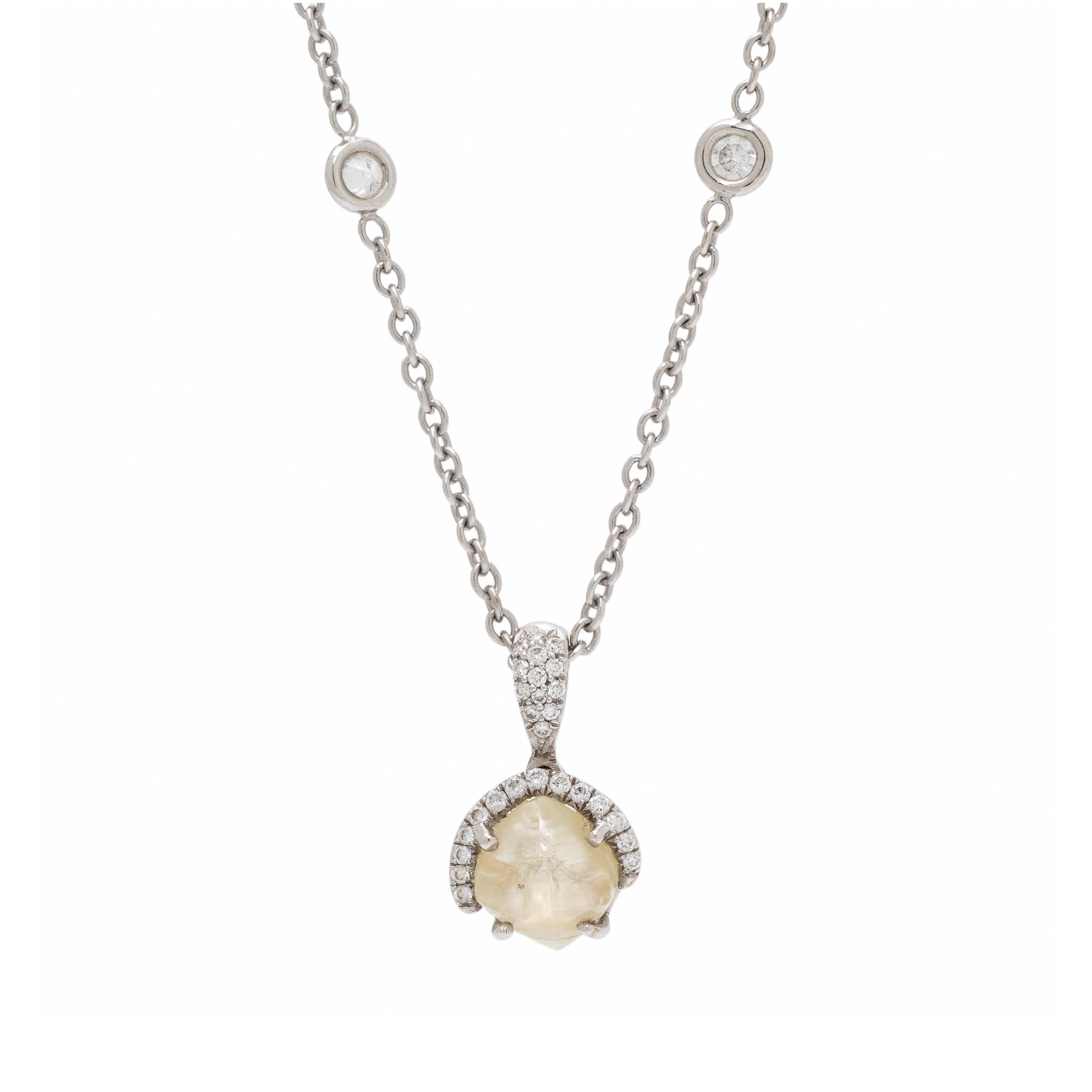 Diamond and White Gold Necklace