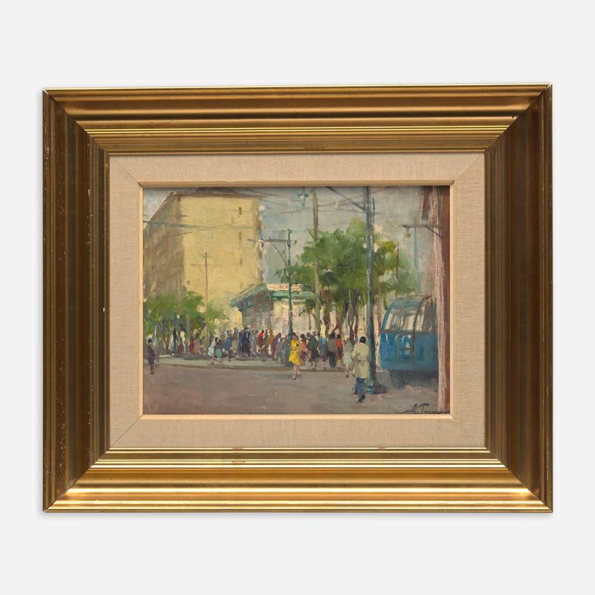 Aleksandr Mikhailovich Gerasimov (Russian, 1881–1963) Moscow Street Scene