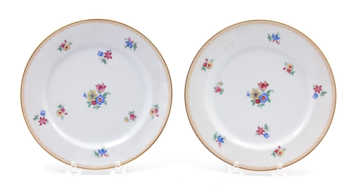 Set of Eight German Porcelain Dessert Dishes