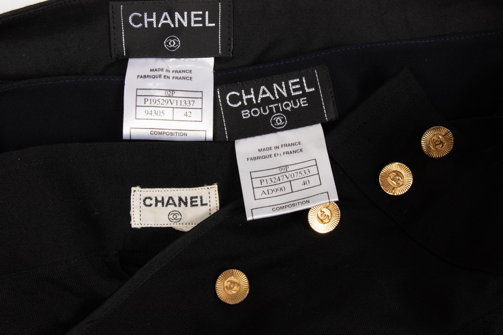 Three Black Chanel Pants, 1990-2002