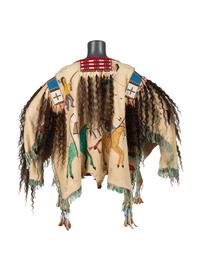 Plains Style War Shirt, with Ledger Drawings