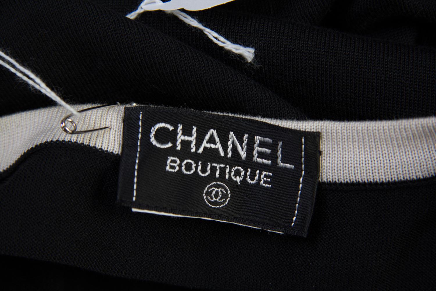 A Chanel Black Cotton Twin Set, Size 40.