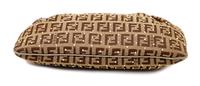 A Fendi Zucchino Studded Pochette, 5" H x 8.25" W x 0.5" D; Strap drop: 7".