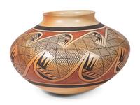Polychrome Pottery Jar, with Migration Pattern