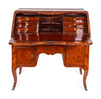 A Louis XV Parquetry Bureau en Pente