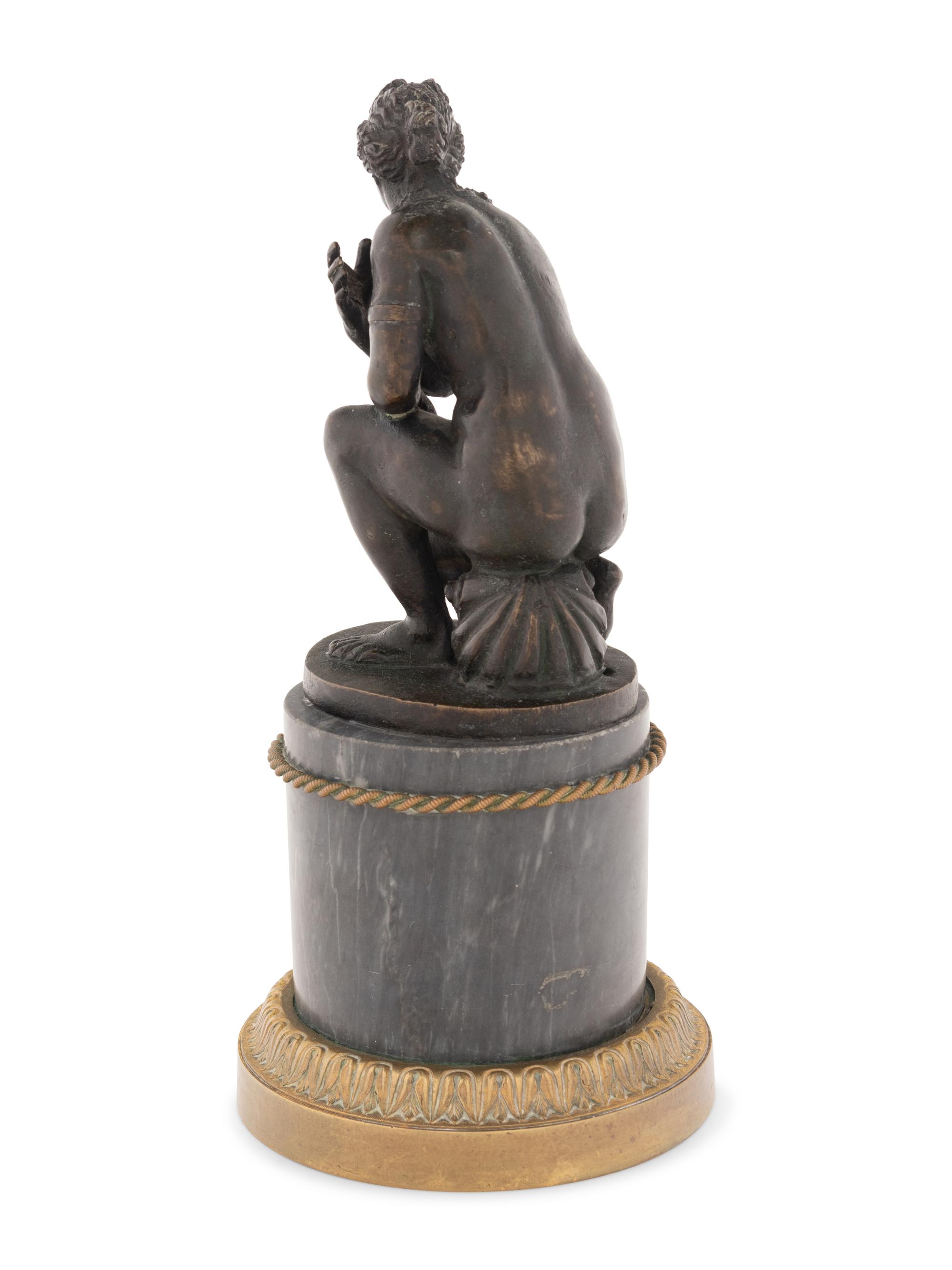 A Continental Bronze Figure of Venus on a Marble Base