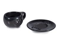 Blackware Pottery Cup and Saucer