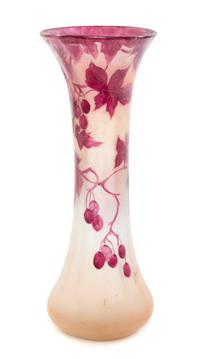 Legras, FRANCE, EARLY 20TH CENTURY, a large cameo glass vase with floral decoration
