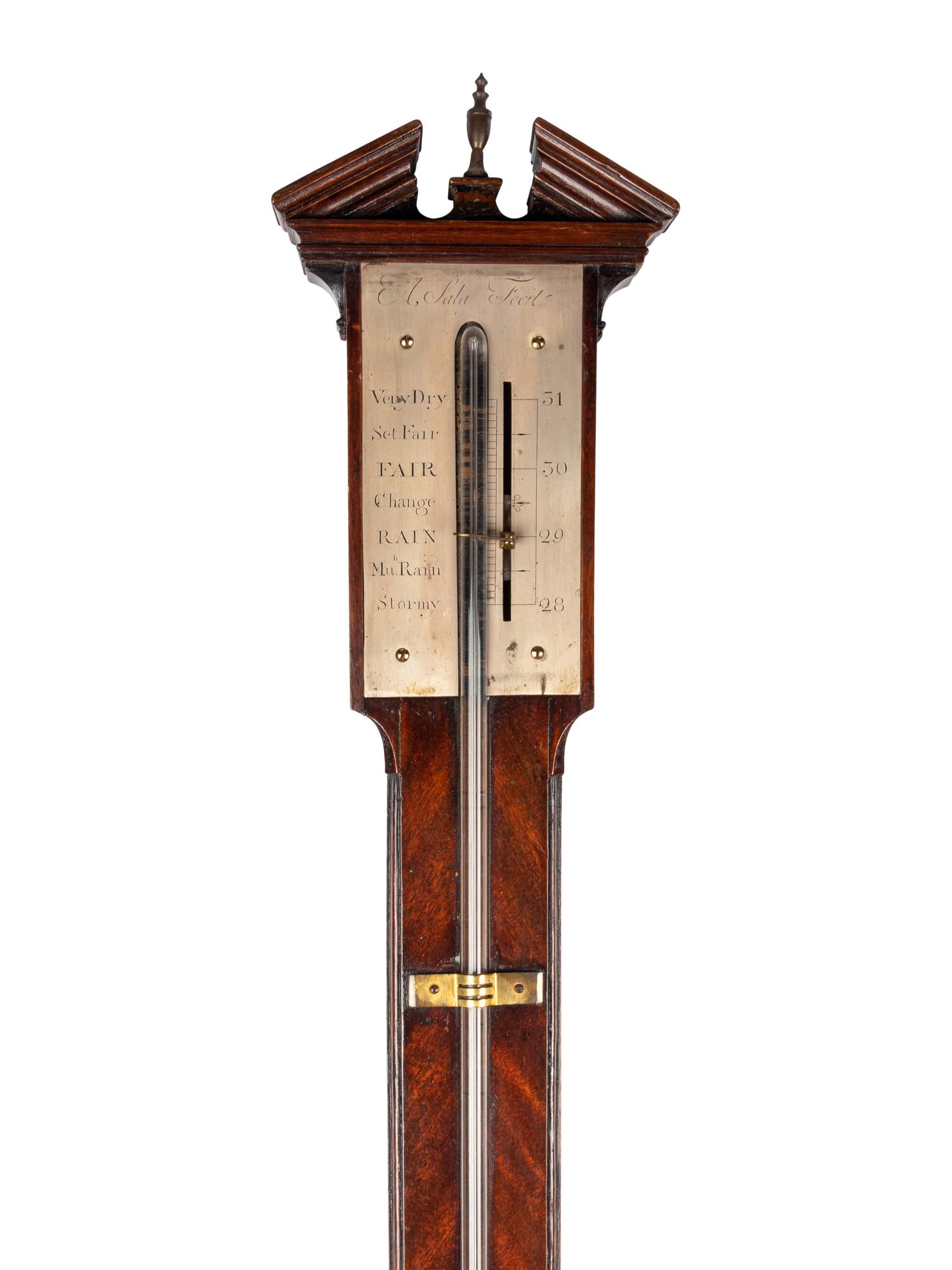 A George III Mahogany Stick Barometer