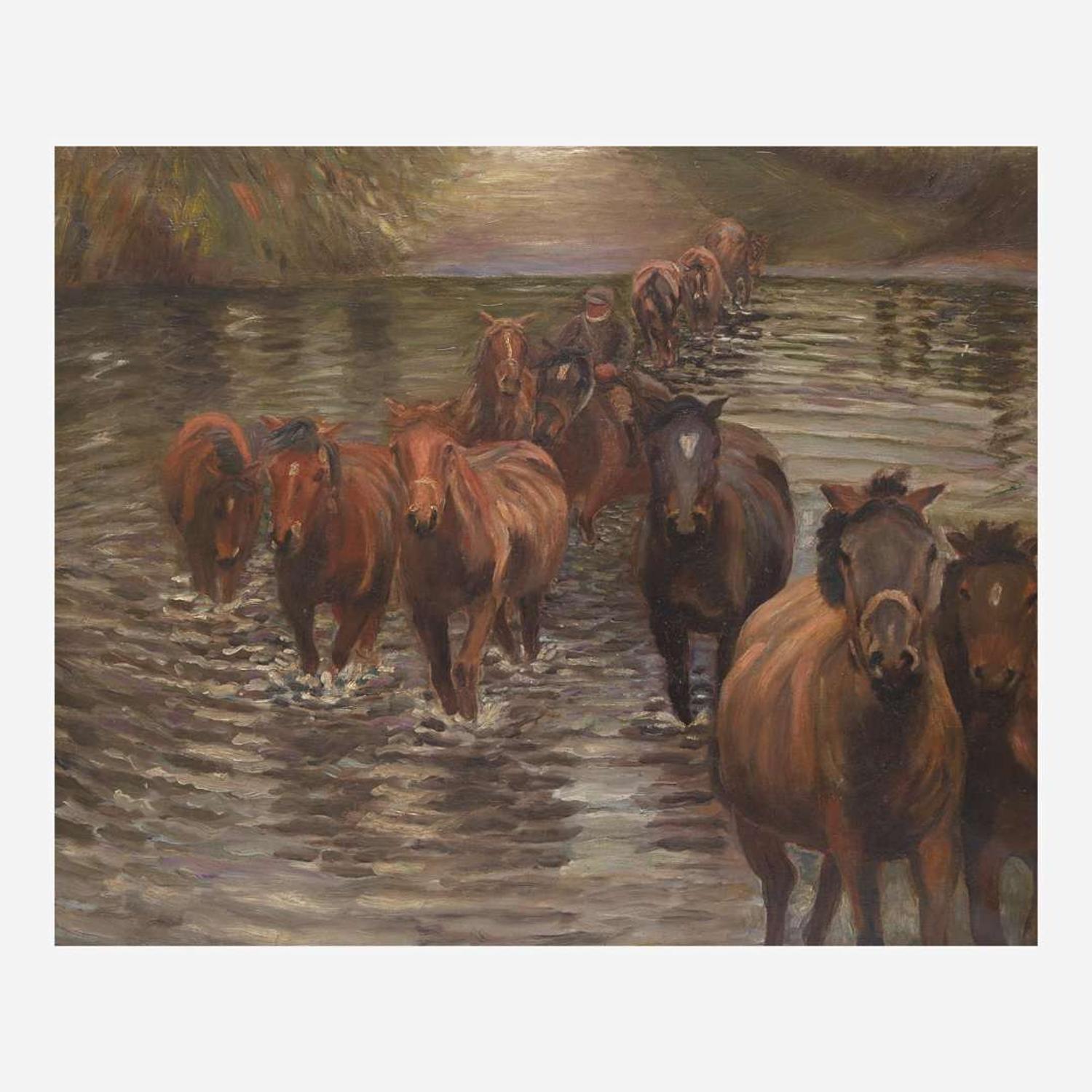 Cecil Arthur Varnon (British, B. 1955) after Sir Alfred Munnings (British, 1878–1959) The Ford
