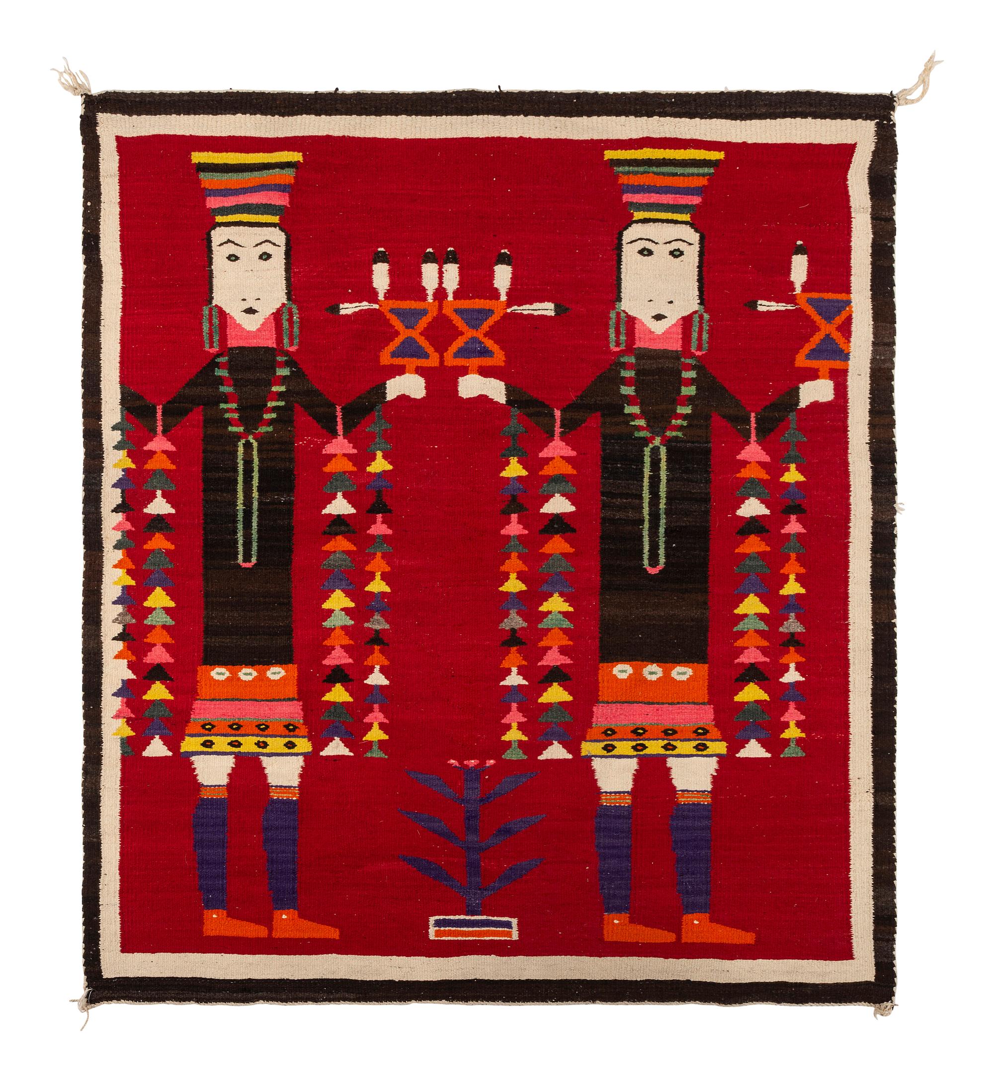 Navajo Pictorial Weaving / Rug, with Holy People