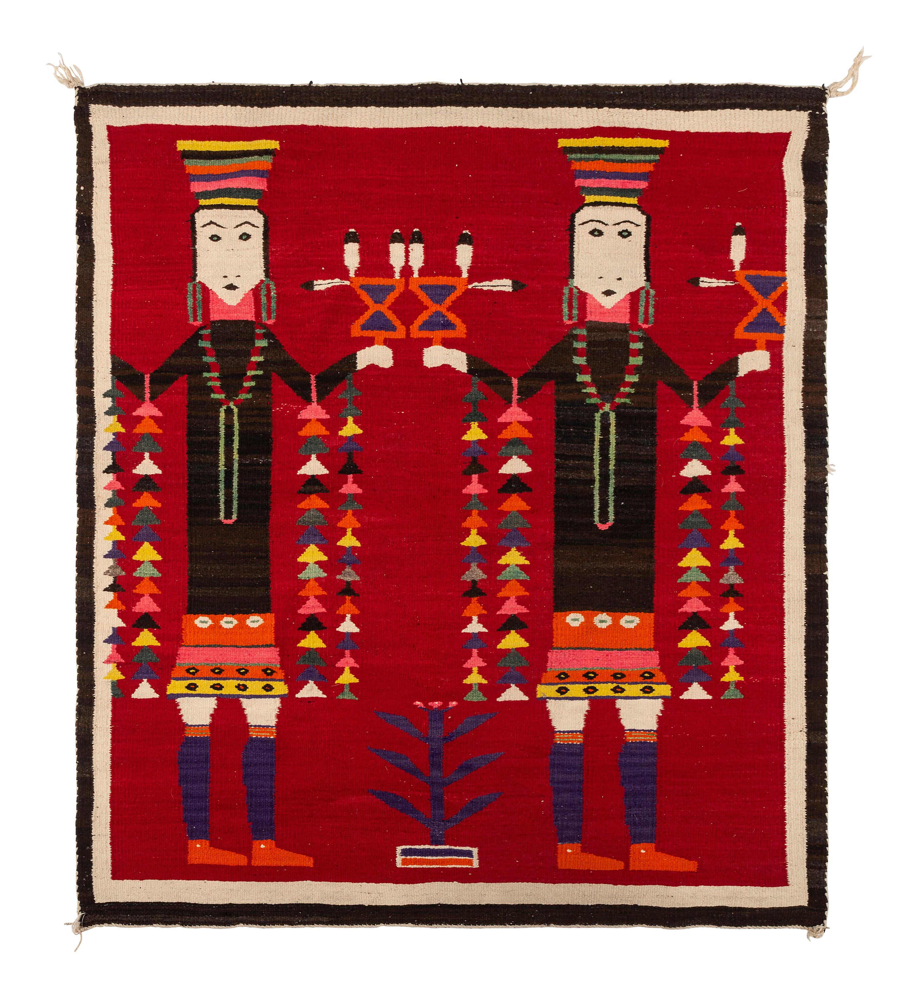 Navajo Pictorial Weaving / Rug, with Holy People